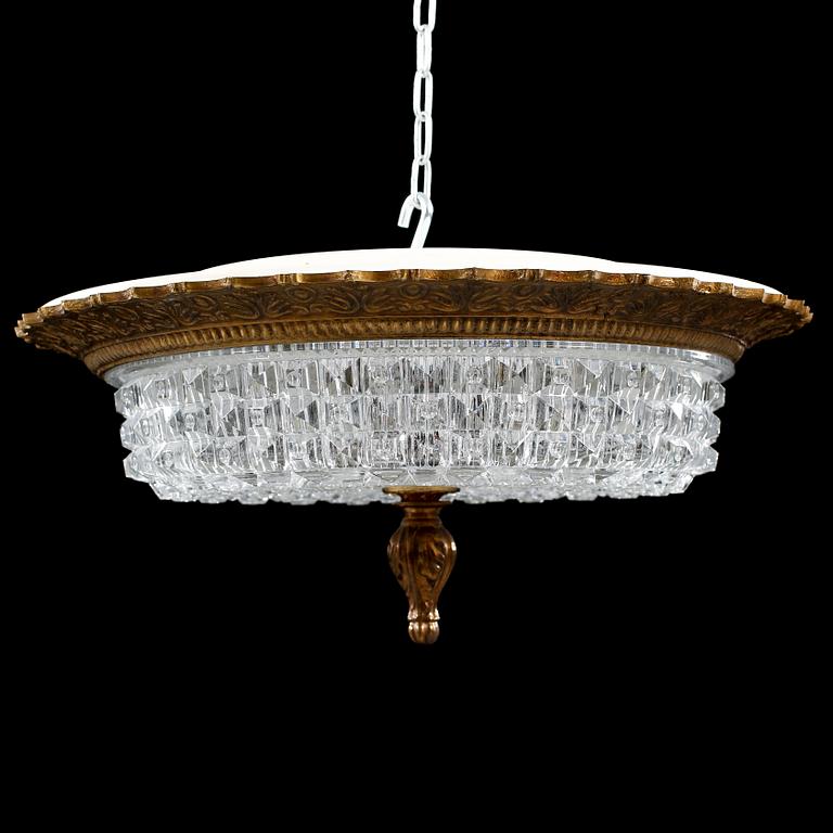 A BOHEMIA CEILING LAMP, 20 TH CENTURY.