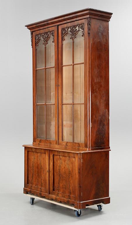 BOKSKÅP, senempire/nyrokoko, 1800-talets mitt.