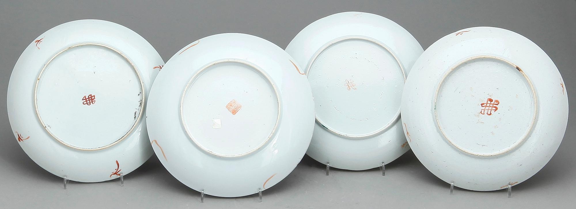 TALLRIKAR, 7 st, porslin, Kina 1800/1900-tal.