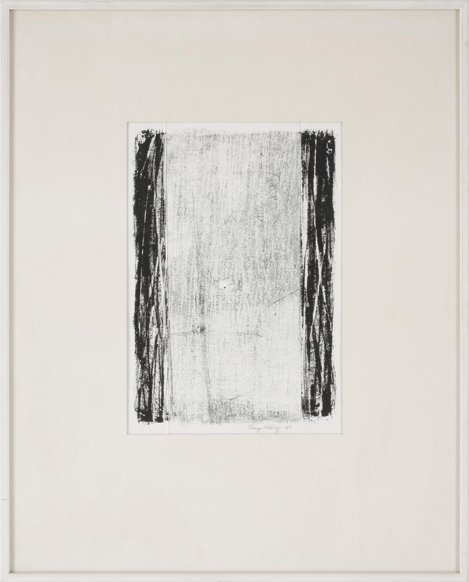 TOMMY HILDING, monotypi/collage, sign o dat -85.