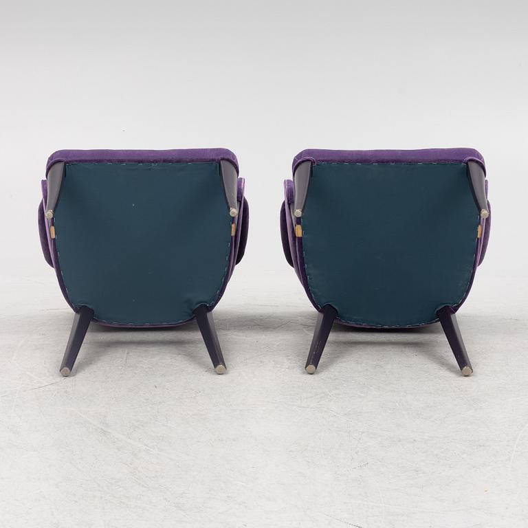 Carl Malmsten, armchairs, a pair, "Lata Greven", second half of the 20th century.