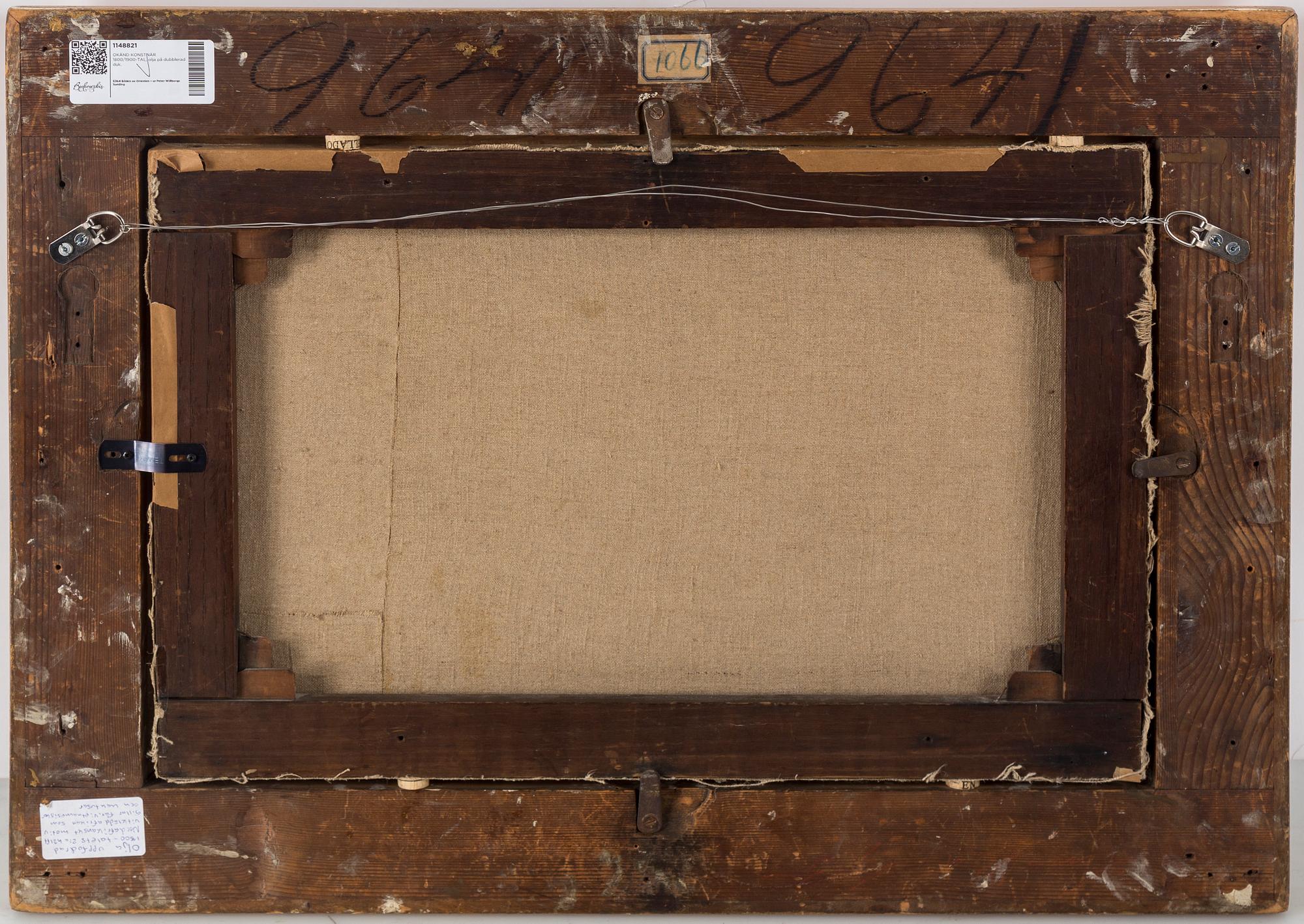 An unidentified 19th/20th century artist, canvas laid down on board.