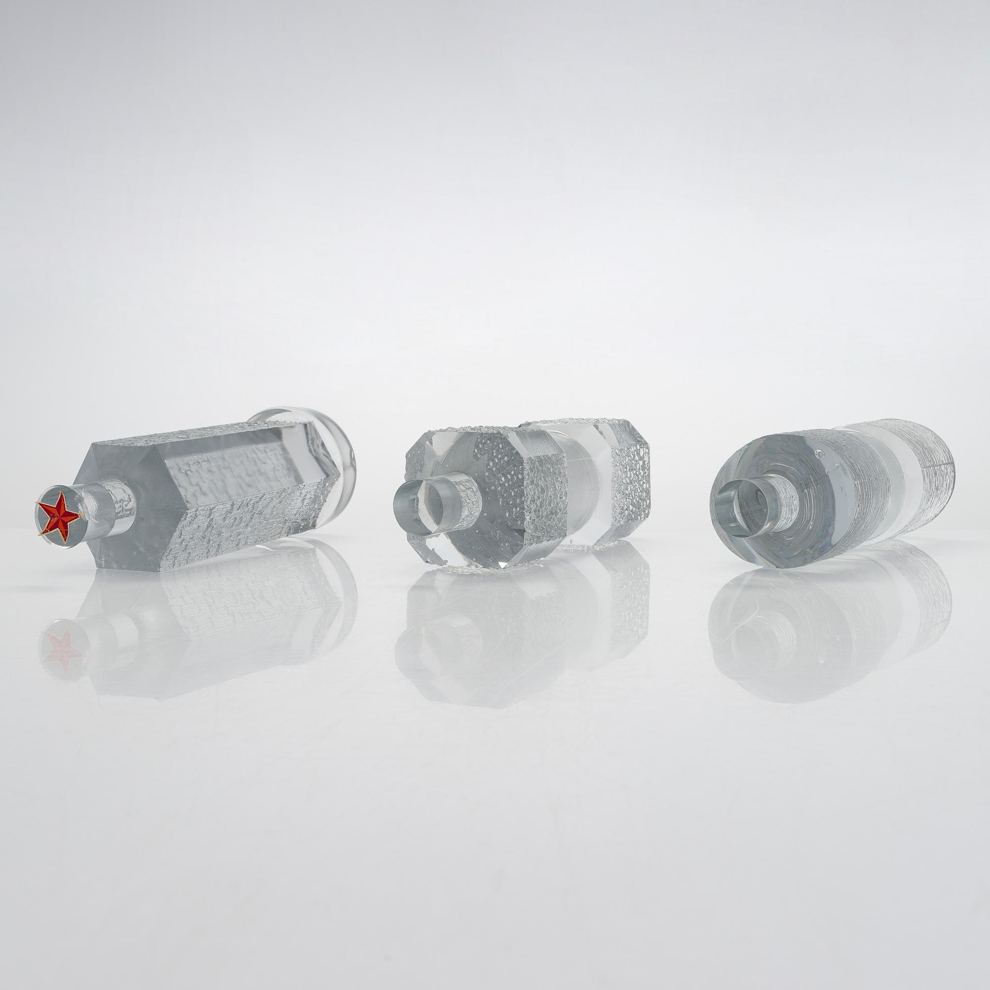 Timo Sarpaneva, a set of six prototypes signed Original Design Timo Sarpaneva 1976 Iittala.