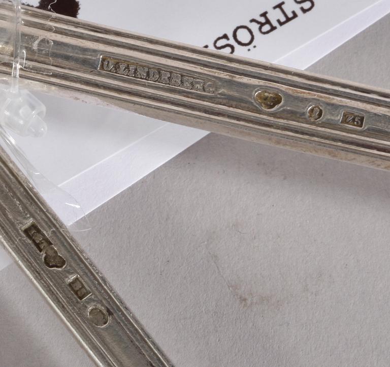 SOPPSLEV samt STRÖSKED. Silver, 1800-tal.