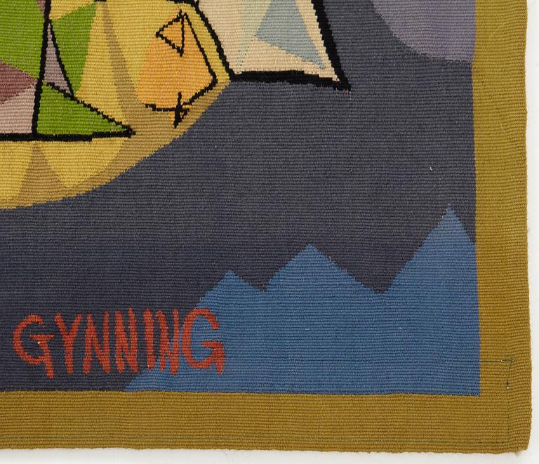 Lars Gynning, A TAPESTRY, "Havsfiskar", tapestry weave, ca 183,5-184,5 x 121-122 cm, signed PF AUBUSSON GYNNING, the 1950's.