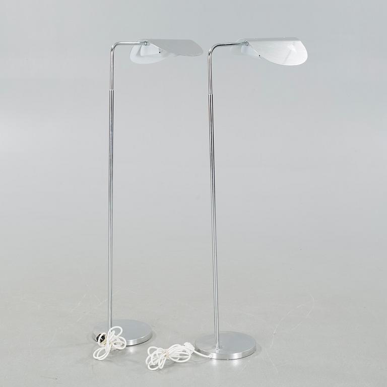 A pair of late 20th cenutry floor lamps, by Bergboms Scanlight.