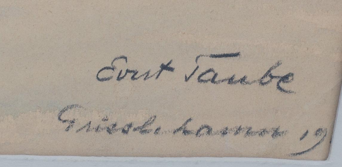 EVERT TAUBE, blandteknik signerad och daterad 19.
