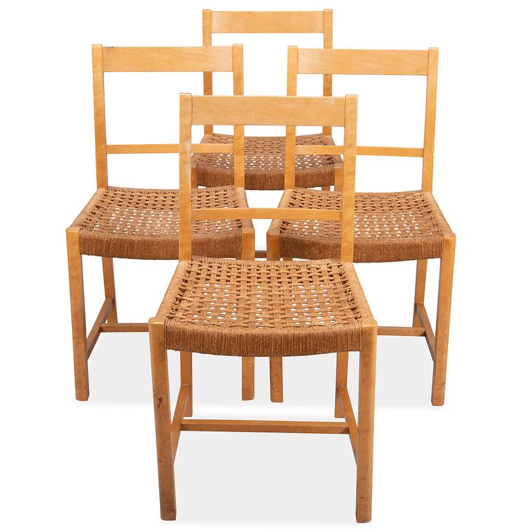 Elna Kiljander, ELNA KILJANDER, A set of four 1940s chairs for Oy Koti - Hemmet Ab.