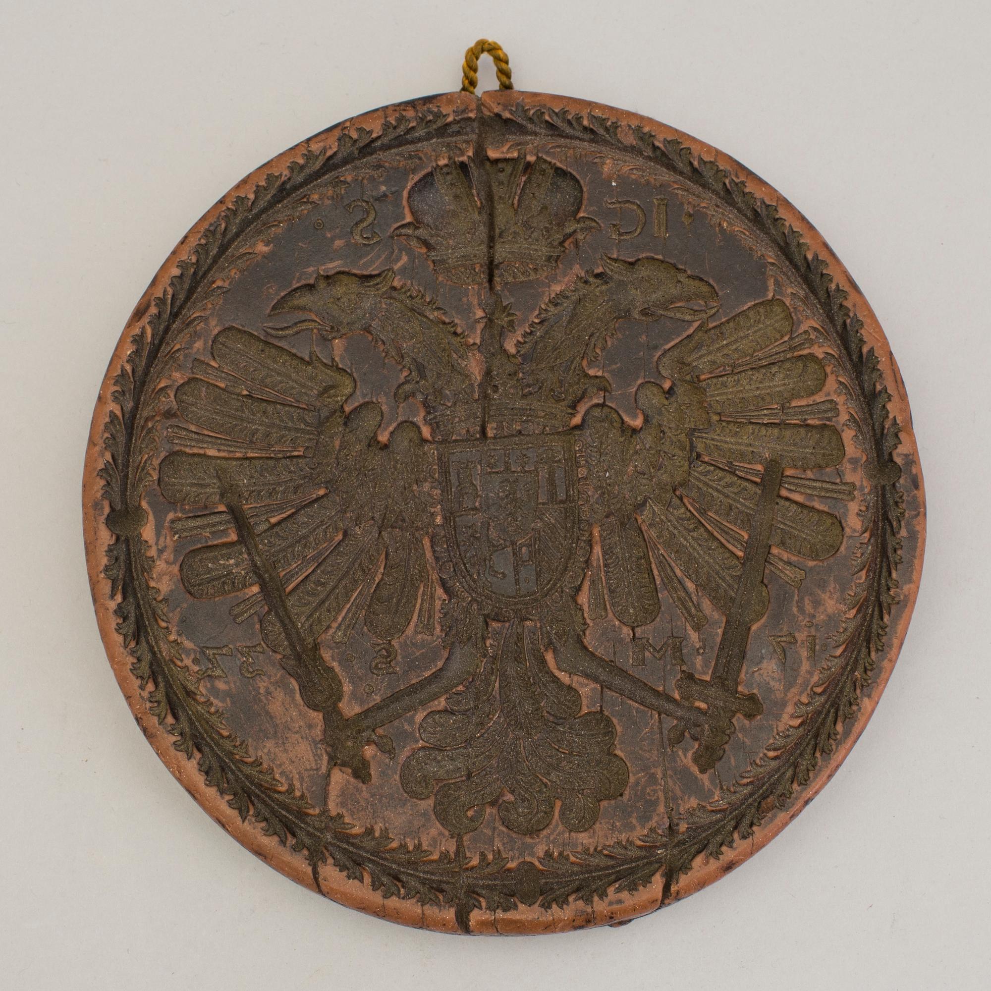 A middle european wax seal, 19th century.