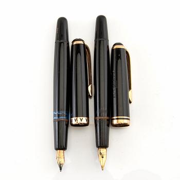 Montblanc fountain pens, 2 pcs Meisterstuck no. 252 and no. 262.