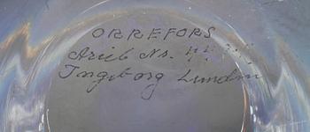 VAS, glas, Ariel, Ingeborg Lundin, Orrefors 1957.