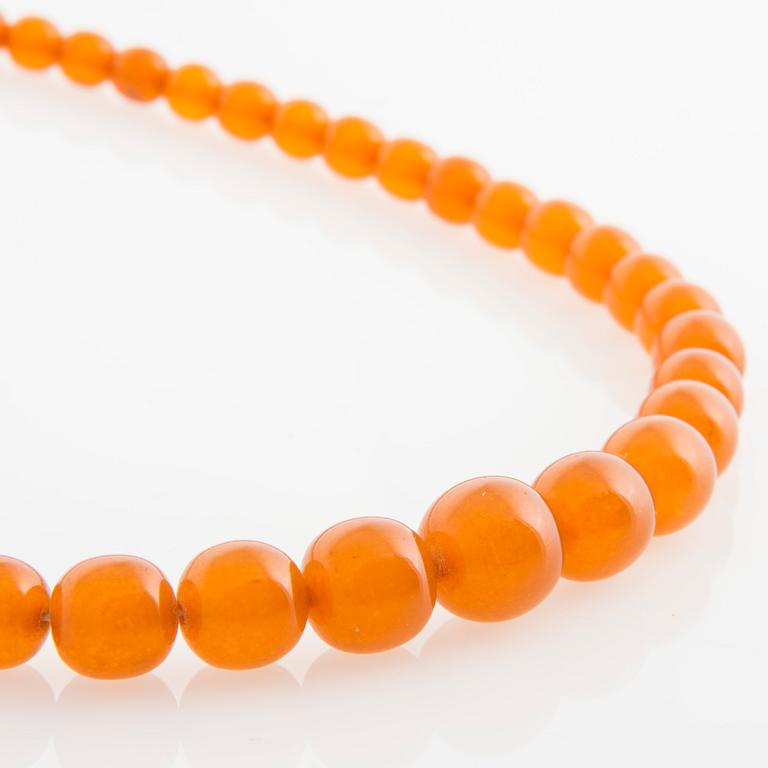 COLLIER, 2 st, bärnsten.