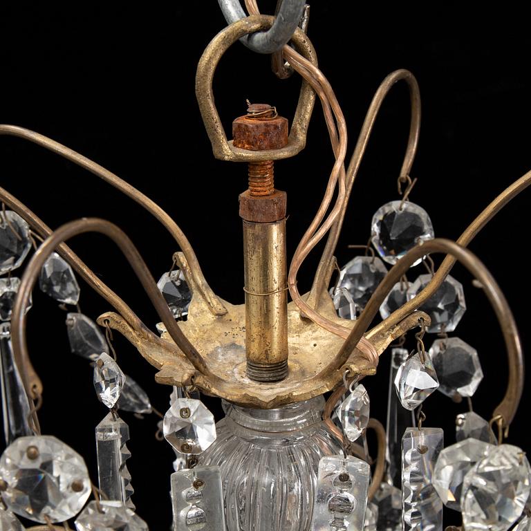 Ljuskrona, oscariansk, omkring 1900.