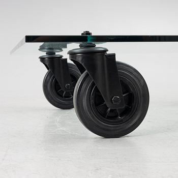 Gae Aulenti, coffee table "Table with Wheels", Fontana Arte Italy late 20th century/21st century.