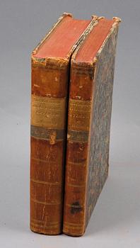 BÖCKER, vol I och II, "Dictionarium Anglo-Svethico, latinum" av Jacob Serenius, Hamburg 1734 resp Stockholm 1761.