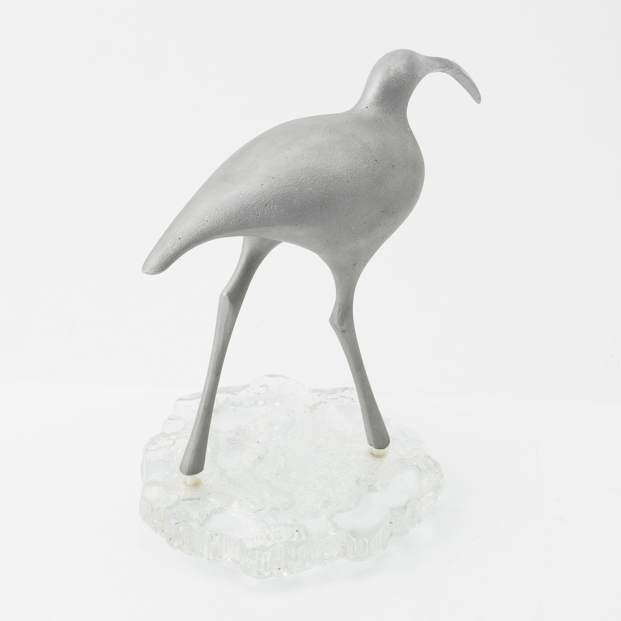 Tapio Wirkkala, an aluminium sculpture of a bird, 'Suokurppa' (Bog snipe), model 'TW 513', Kultakeskus Oy, Finland 1970s.