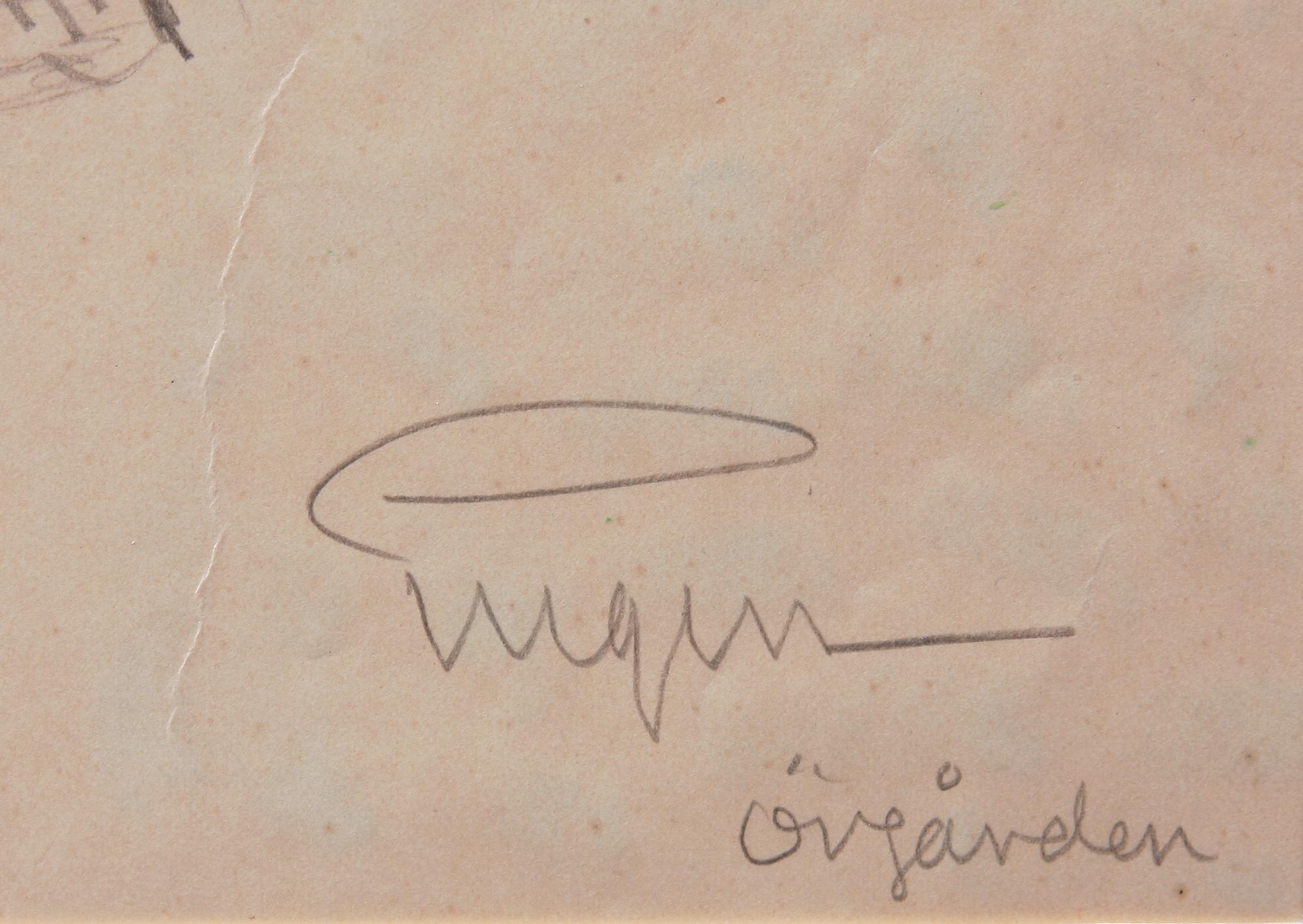 PRINS EUGEN, blyertsteckning, sign.