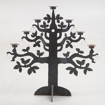 Bertil Vallien, a floor candelabrum, ' Livets träd', Boda Smide.