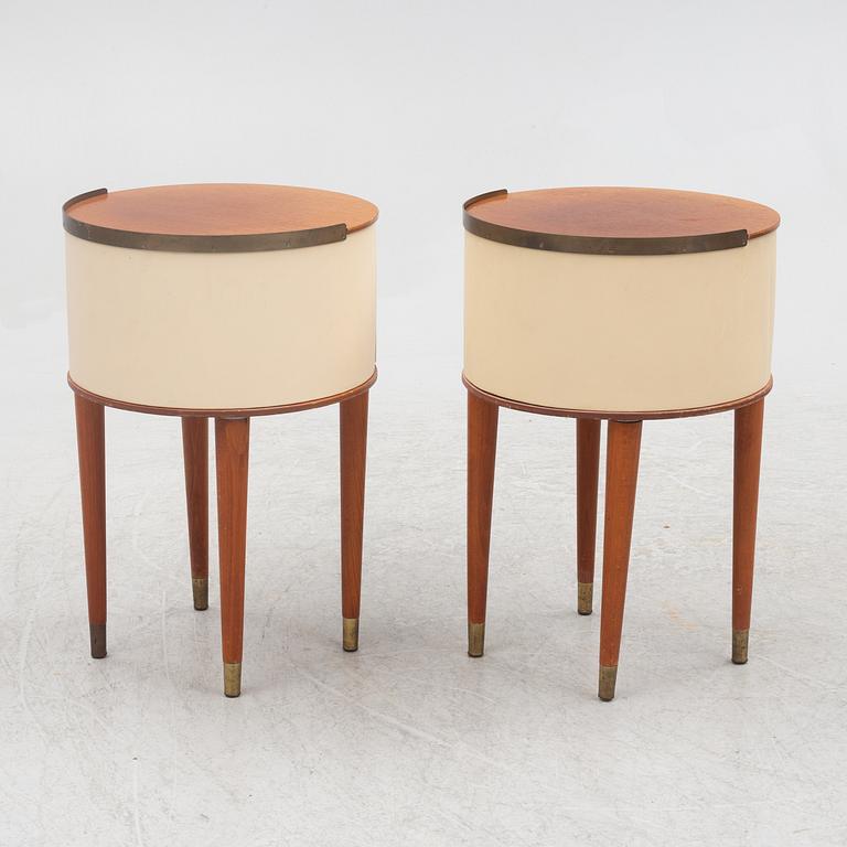 Halvdan Petterson, a pair of bedside tables, Tibro furniture factory, 1950s.