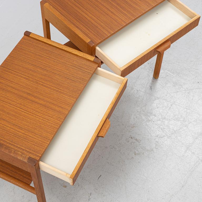 A pair of bedside tables, 1960's.