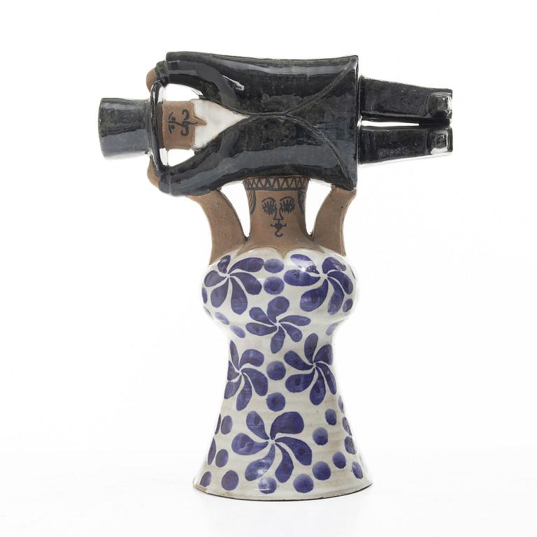 Lisa Larson, a stoneware figurine, 'Samhällsbedatten', Gustavsberg, Sweden.