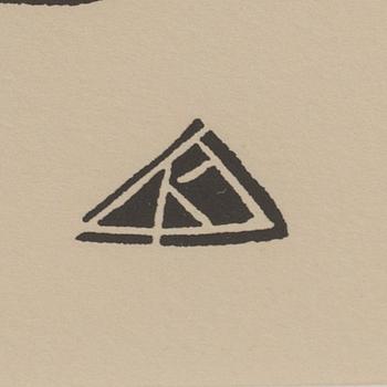 WASSILY KANDINSKY, träsnitt, signerad i trycket.