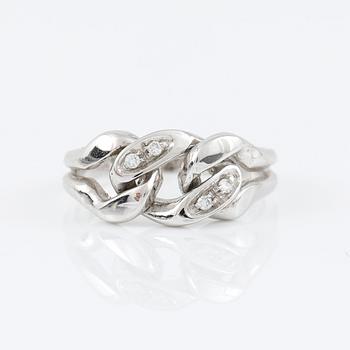 RING, Sverige, unik design i 18K vitguld med diamanter ca 0.06ct.
