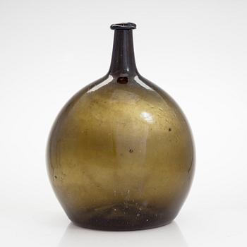 An 18th century glass bottle, Finland.