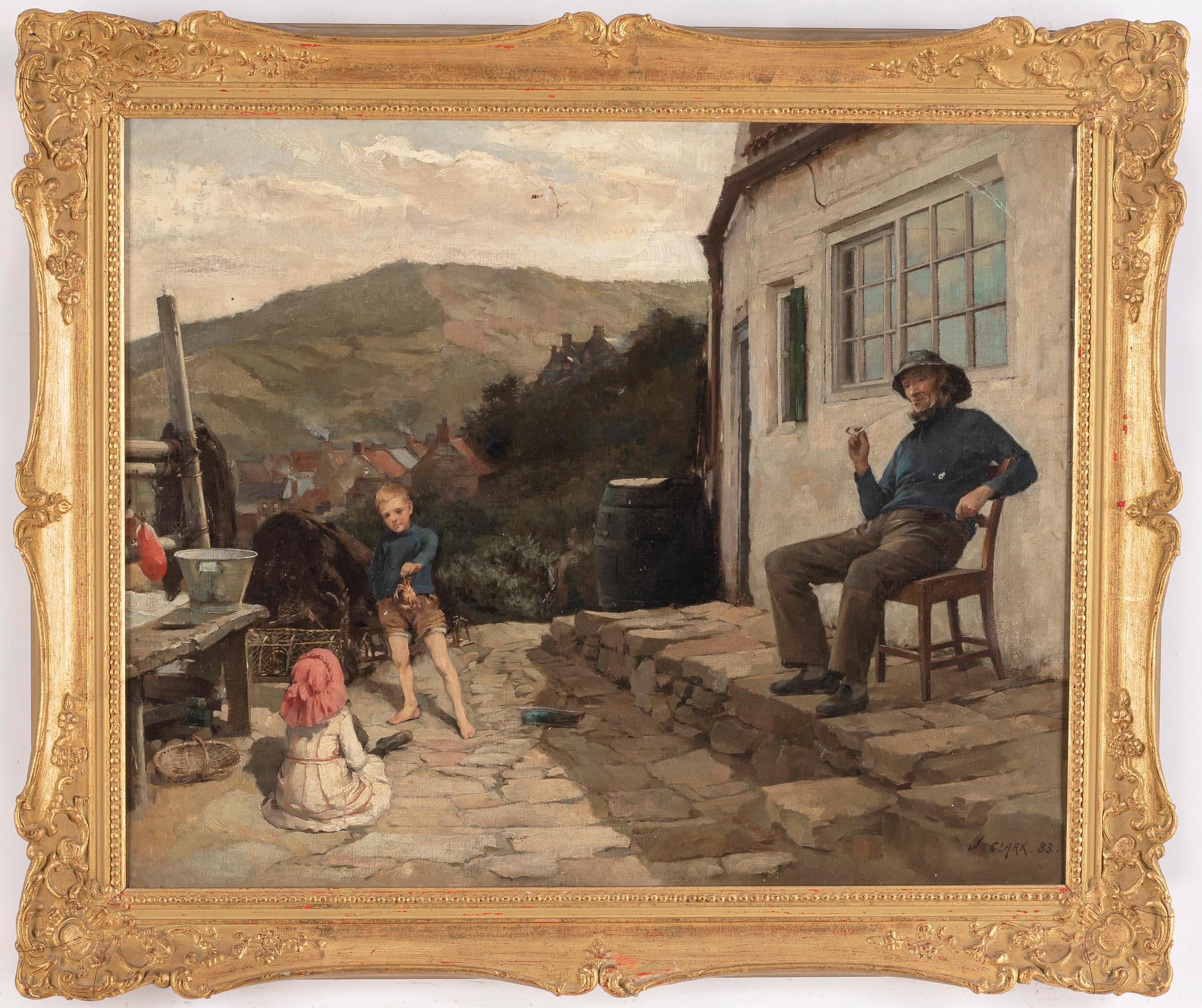 JOSEPH CLARK, oil on canvas, signed J. Clark and dated -83.