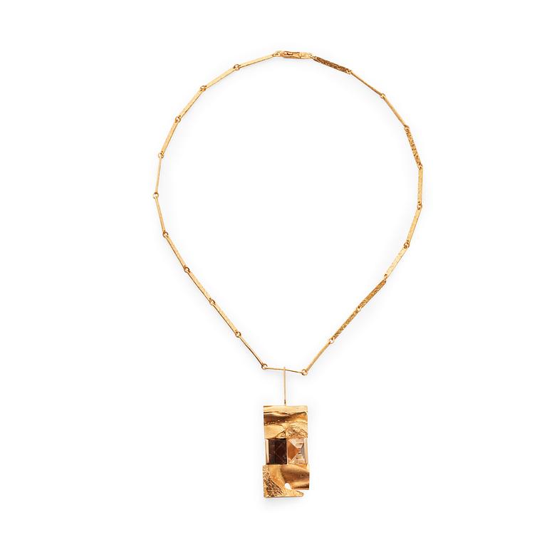 A Björn Weckström 18k pendant and chair, Lapponia Finland.
