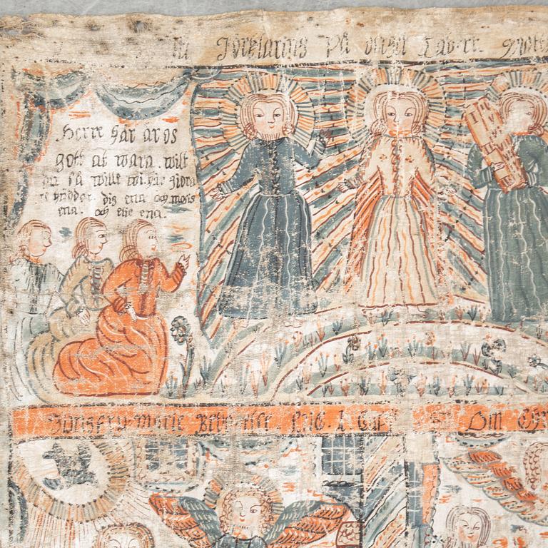 A south swedish folk art painting, early 19th Century.