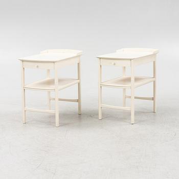 Carl Malmsten, a pair of 'Birgitta' bedside tables, Bodafors, Sweden, second half of the 20th Century.