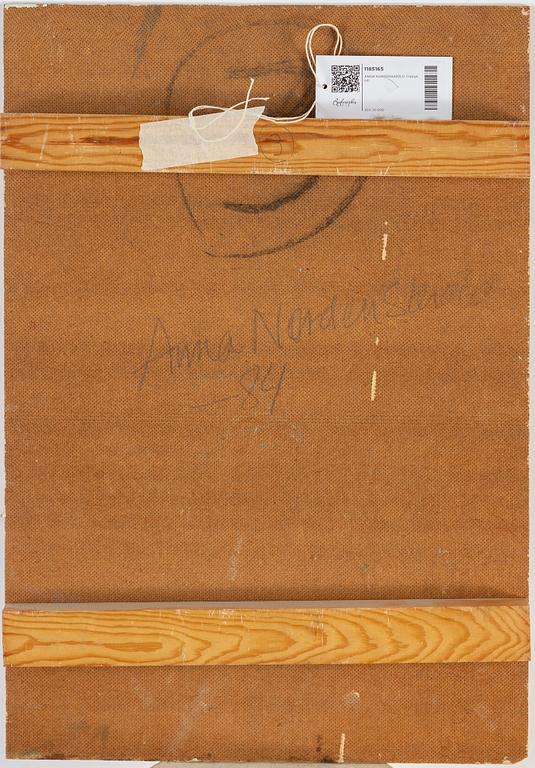 ANNA NORDENSKIÖLD, triptyk, olja/blandteknik på pannå, signerad och daterad -84 a tergo.