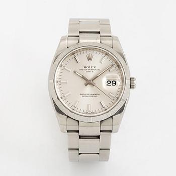 Rolex, Oyster Perpetual, Date, wristwatch, 34,5 mm.