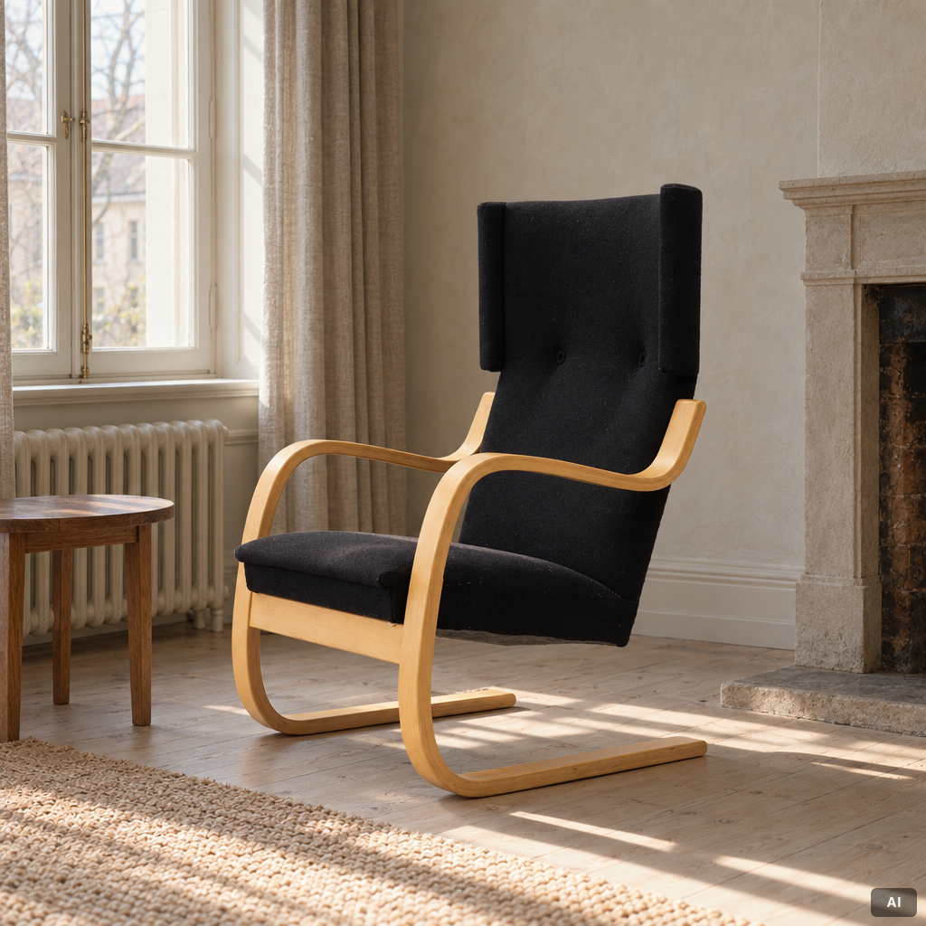 Alvar Aalto, a model 401 armchair, Artek, Finland, 2002.
