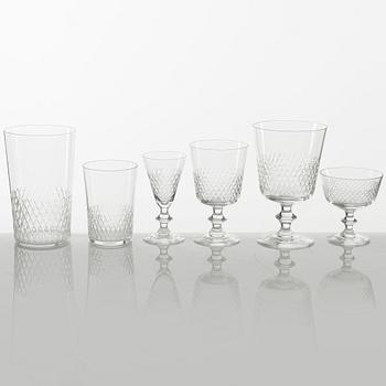 Glass service, 60 pieces, "Diamant", Kosta Boda.