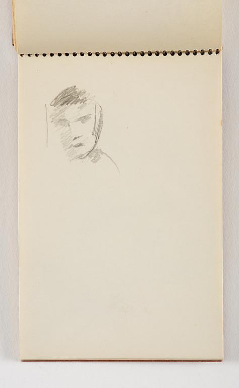 Lotte Laserstein, 10 små skissblock med teckningar.