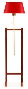 452. A Josef Frank mahogany and brass floor lamp, Svenskt Tenn, model 2548.