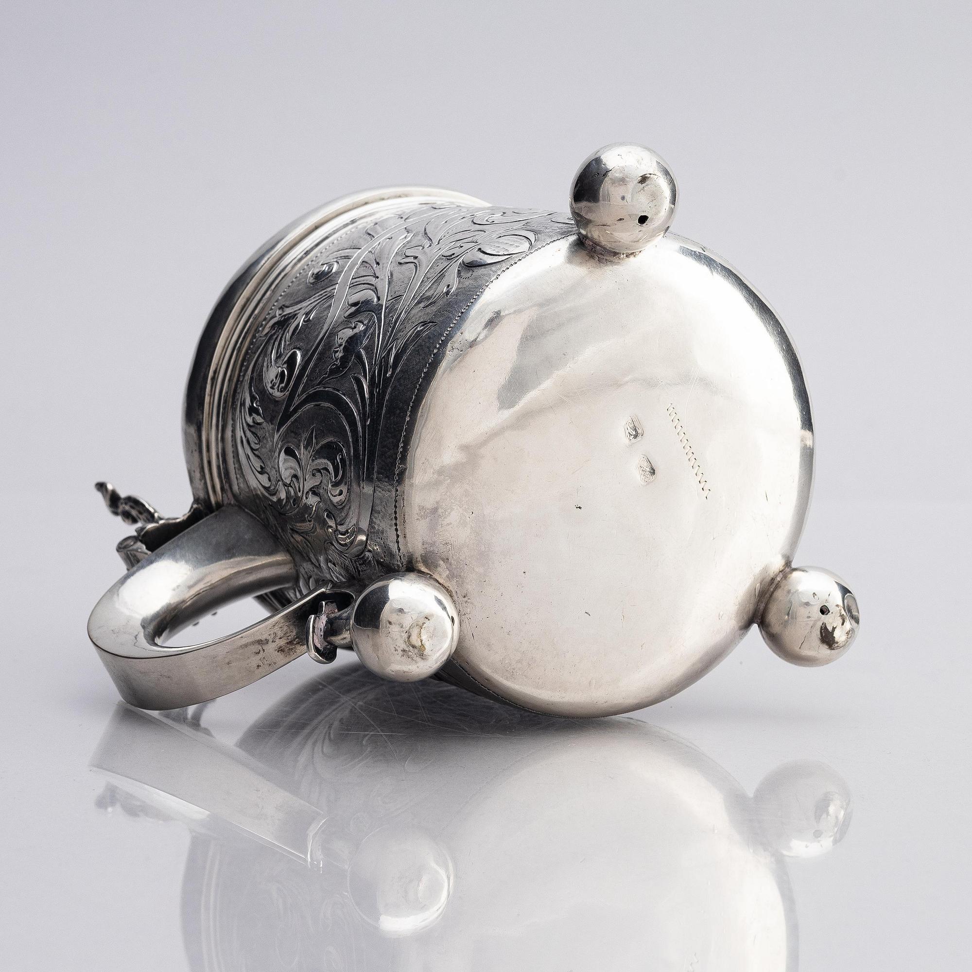 A possibly Danish 18th century silver tankard, unidentified maker's mark.