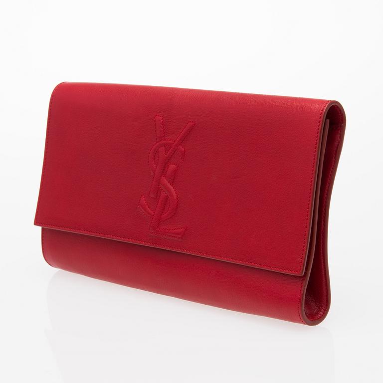 A Red Leather Clutch.