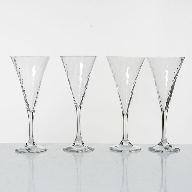 Gunnar Cyrén, 17 champagne flutes, 'Helena', Orrefors.