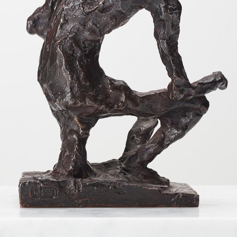 Asmund Arle, skulptur, signerad Asmund Arle samt gjutarmärkt H. Bergman Cire Perdue.