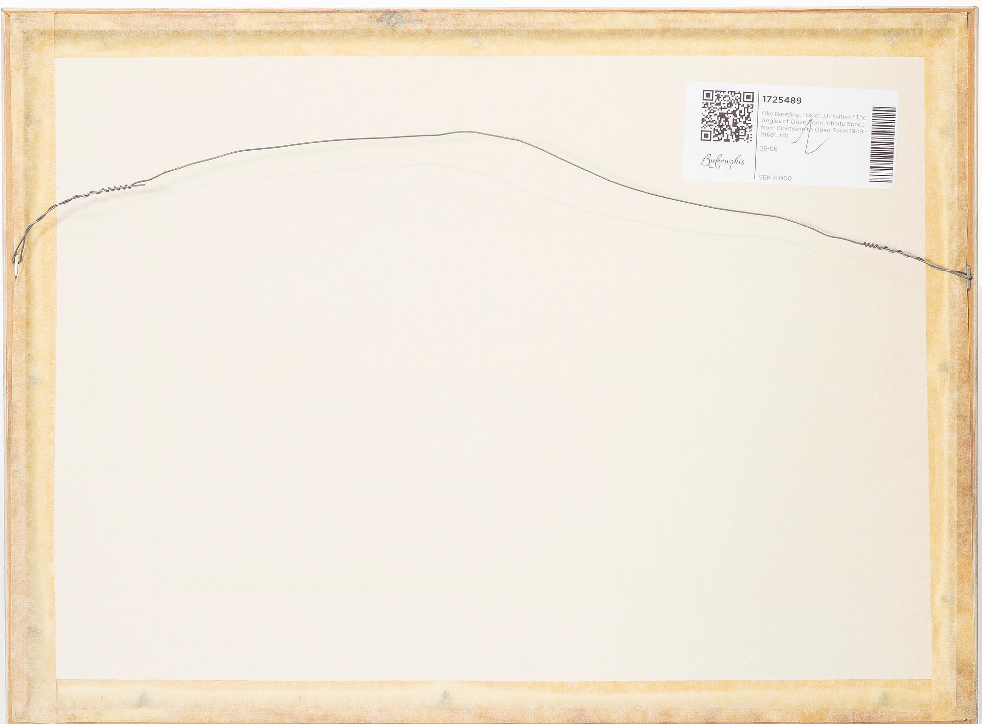 Olle Bærtling, "Ukie". From the suite: "The Angles of Open Form Infinite Space from Cinètisme to Open Form 1949 - 1968".