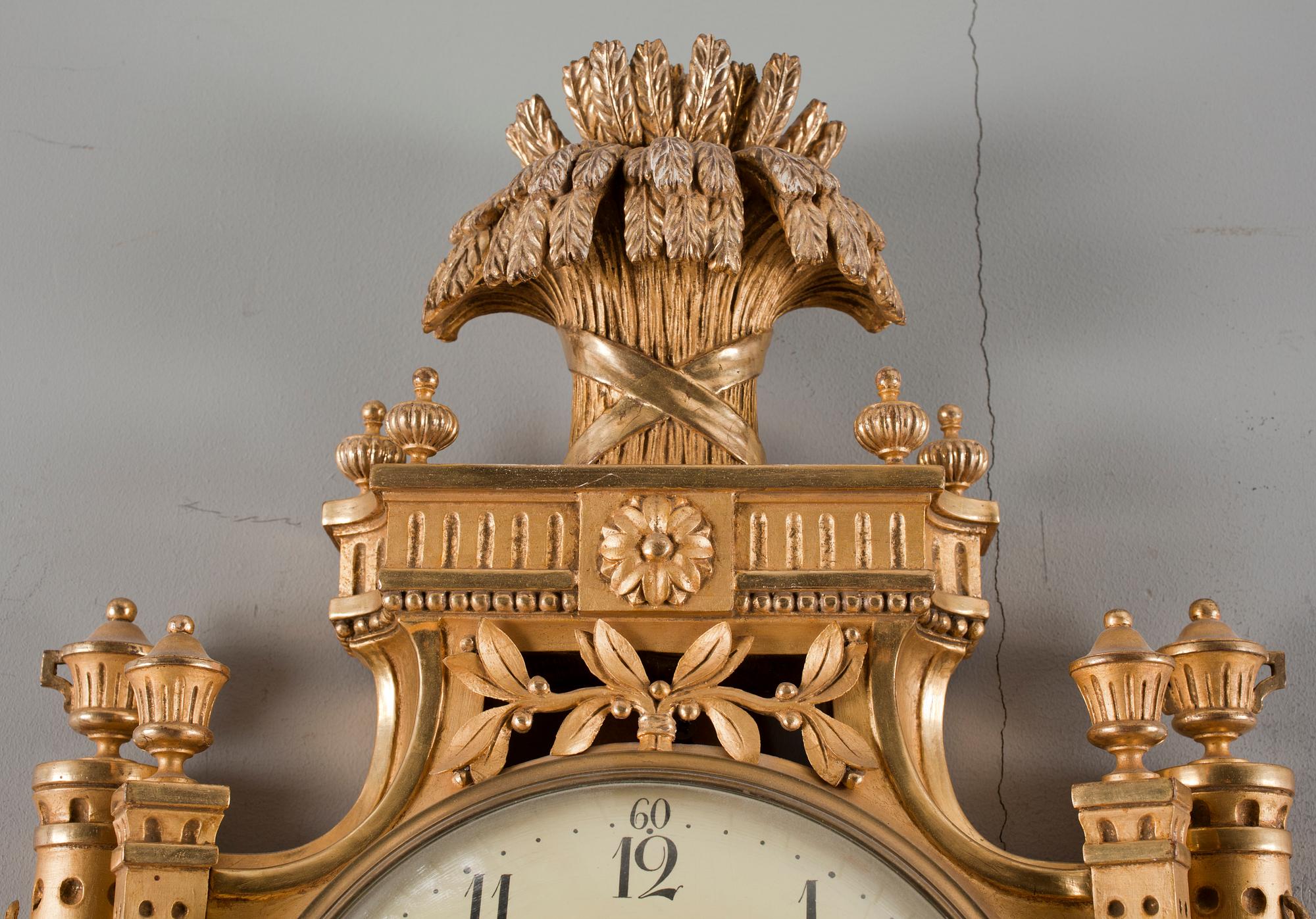 VÄGGPENDYL, gustaviansk stil, FW Tornberg, Stockholm 1900-talets första hälft.