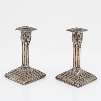 A pair of silver candlesticks, William Hutton & Sons Ltd, London, England, 1902.