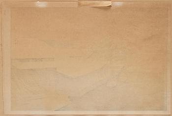 Kawase Bunjiro Hasui, Evening Snow at Ishinomaki (Ishinomaki no bosetsu).