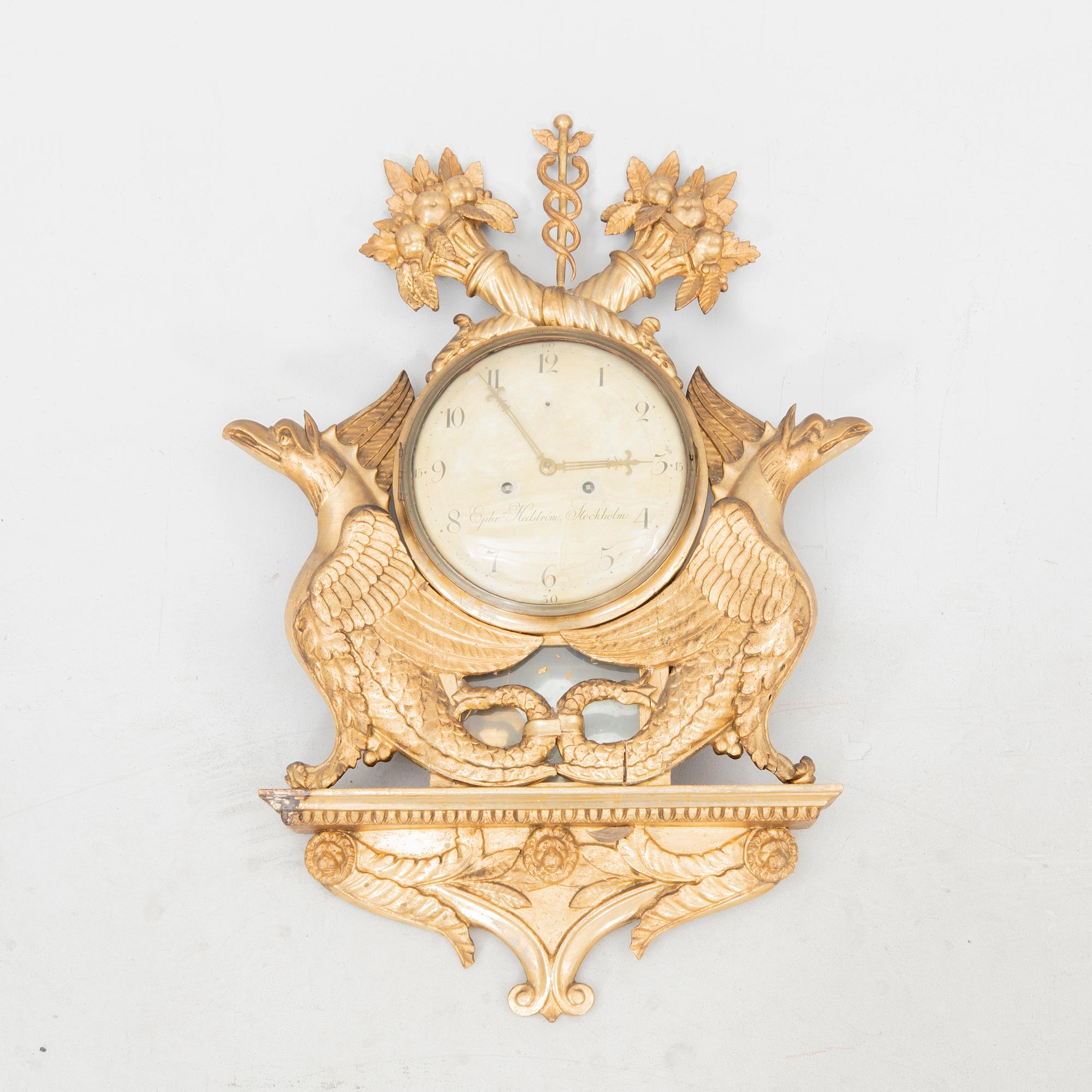 Väggpendyl, Ephraim Hedström sengustavianskt tidgit 1800-tal.