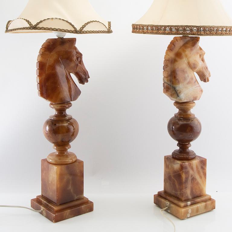 Table lamps 1 pair, later part of the 20th century.