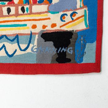 Lars Gynning, vävd tapet, gobelängteknik, ca 690 x 103 cm, signerad GYNNING Portalegre, Portugal.
