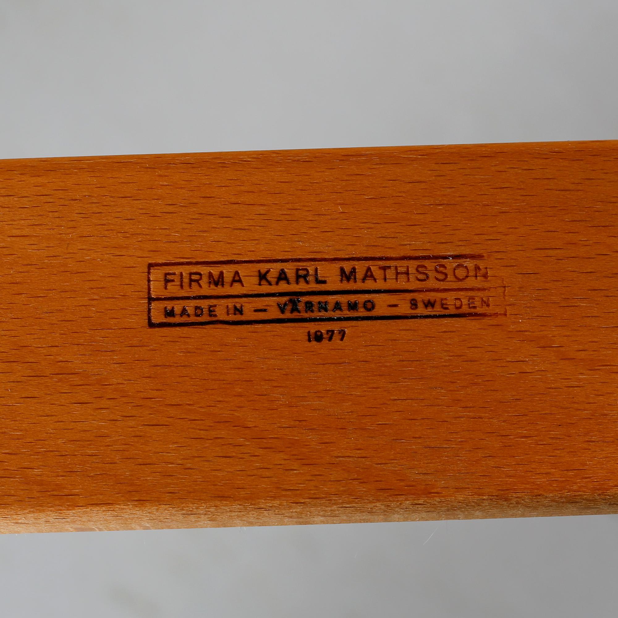 BRUNO MATHSSON, fåtölj, Firma Karl Mathsson, 1977.